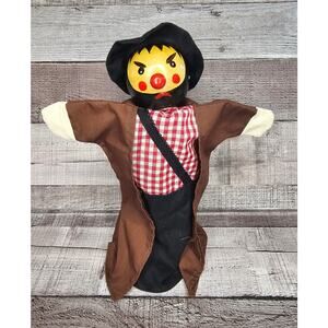 Vintage German Dr Rolf Ottmuller Hamberg hand PUPPET Wood Head Handmade Homespun